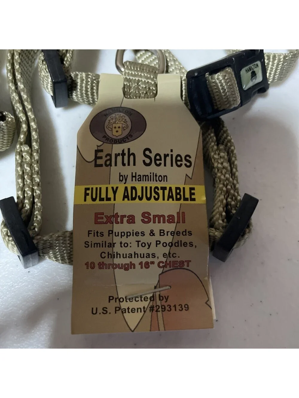 2 Pack - Hamilton Earth Series Adjustable Dog Harness, Extra Small, 10-16